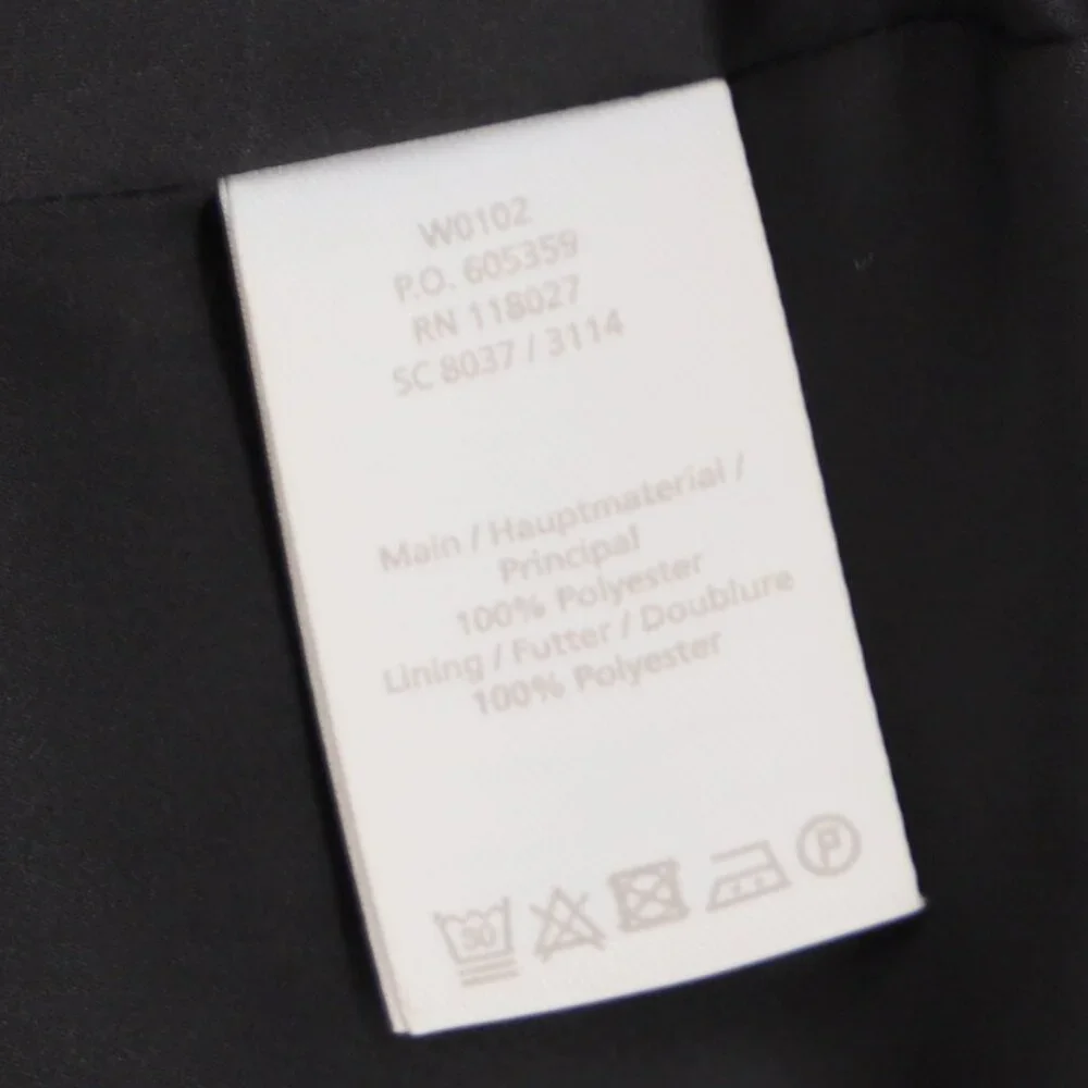 BODEN Elise Midi Dress in Black Draped Georgette Ruffle Notch Neck Size 12 - Picture 9 of 9